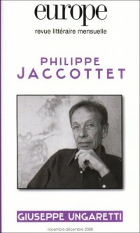 Europe Philippe Jaccottet 955/956 Novembre Decembre 2008