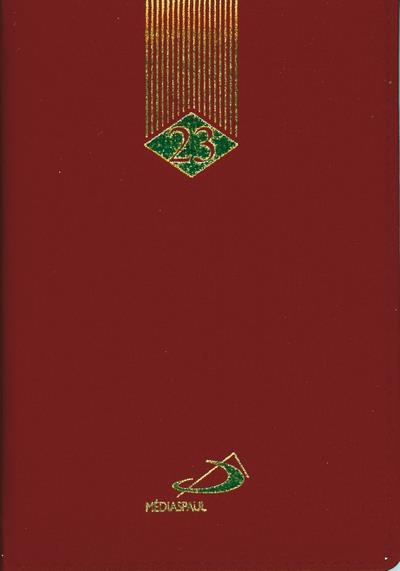 Agenda Médiaspaul 2023 couleur bordeaux