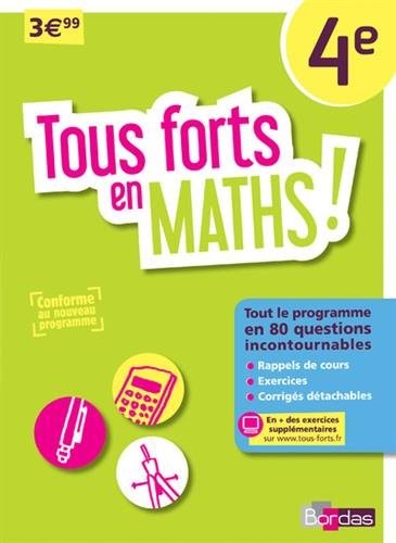 Tous forts en Maths 4e - Nouveau programme 2016