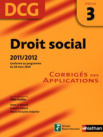 DROIT SOCIAL EPR 3 DCG CORRIGE