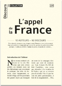 L'appel de la France: 10 auteurs, 10 discours