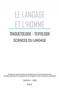 Traductologie, textologie, sciences du langage