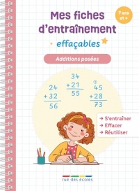 Mes fiches d'entraînement effaçables - Additions posées: S'entraîner, effacer, et réutiliser !