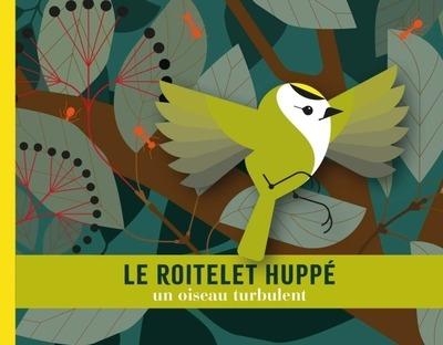 Le roitelet huppé. un oiseau turbulent: un oiseau turbulent