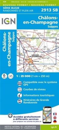 Châlons-en-Champagne, Suippes : 1/25 000