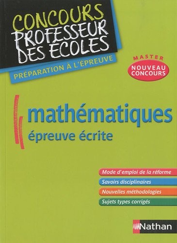 Mathématiques épreuve écrite - Préparation au nouveau concours CRPE