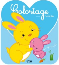Coloriage Maman, fais-moi un calin : les lapins - De 2 à 3 ans