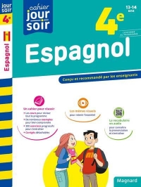 Espagnol 4e LV2 - Cahier Jour Soir: Conçu et recommandé par les enseignants