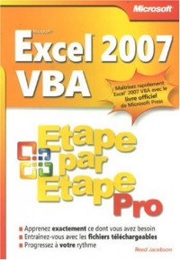 Excel 2007 VBA - Livre+compléments en ligne