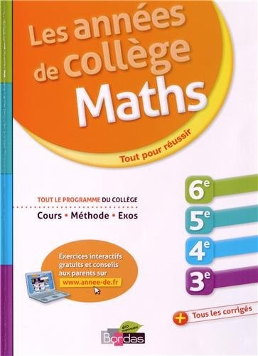 Les Années de collège - Maths