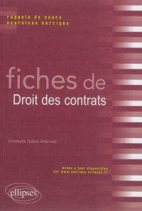 Fiches de Droit des Contrats Rappels de Cours et Exercices Corriges