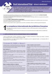 Droit International Privé - Règles générales