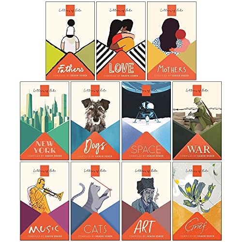 Letters of Note Compiled By Shaun Usher 11 Books Collection Set (Fathers, Love, Mothers, New York, Dogs, Space, War, Music, Cats, Art, Grief)