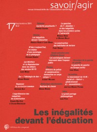 Savoir/Agir, N° 17, Septembre 201 : Les inégalités devant l'éducation
