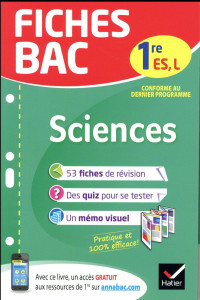 Fiches bac Sciences 1re ES, L: fiches de révision Première ES, L