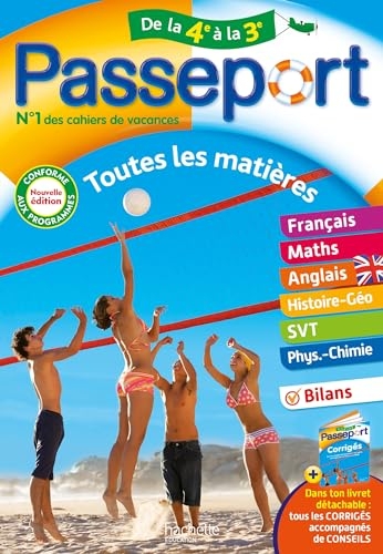 Passeport - Toutes les matières - De la 4e à la 3e - Cahier de vacances 2025