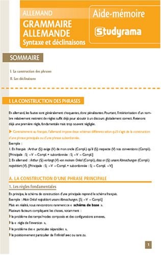 Grammaire Allemande