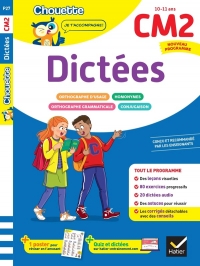Dictées CM2 - Cahier de soutien nouveau programme: Leçons et exercices corrigés