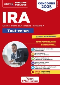 Concours d'accès aux IRA - Catégorie A - Tout-en-un: Instituts régionaux d'administration - Externe, interne et 3e concours - Concours 2025