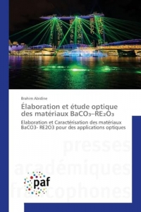 Élaboration et étude optique des matériaux BaCO₃-RE₂O₃