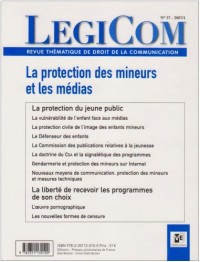 Legicom, N° 37. La protection des mineurs et les médias