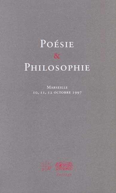Poésie et philosophie
