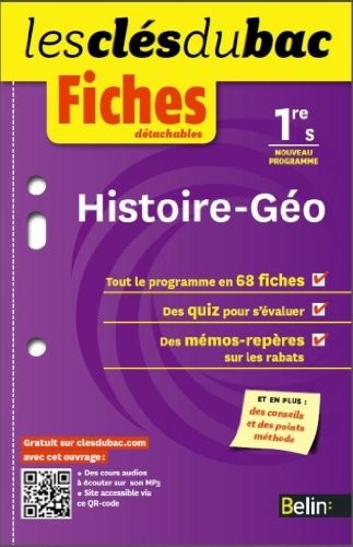 Histoire géographie 1e L, ES, S : Fiches détachables