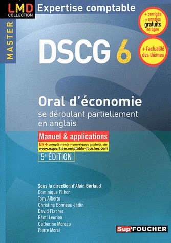 DSCG 6 Oral d'économie se déroulant partiellement en anglais Manuel et applications 5e édition