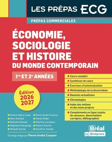 Économie, sociologie, histoire du monde contemporain 2026-2027: 1re et 2e années