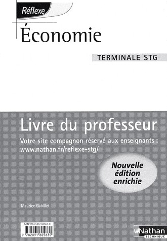 Economie Tle STG : Livre du professeur