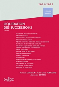 Liquidation des successions 2021/22 - 5e éd.