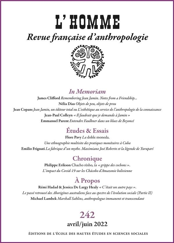 L'Homme n°242 - Varia