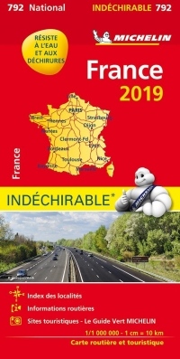 Carte France indéchirable Michelin 2019