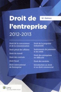 Droit de l'entreprise 2012-2013