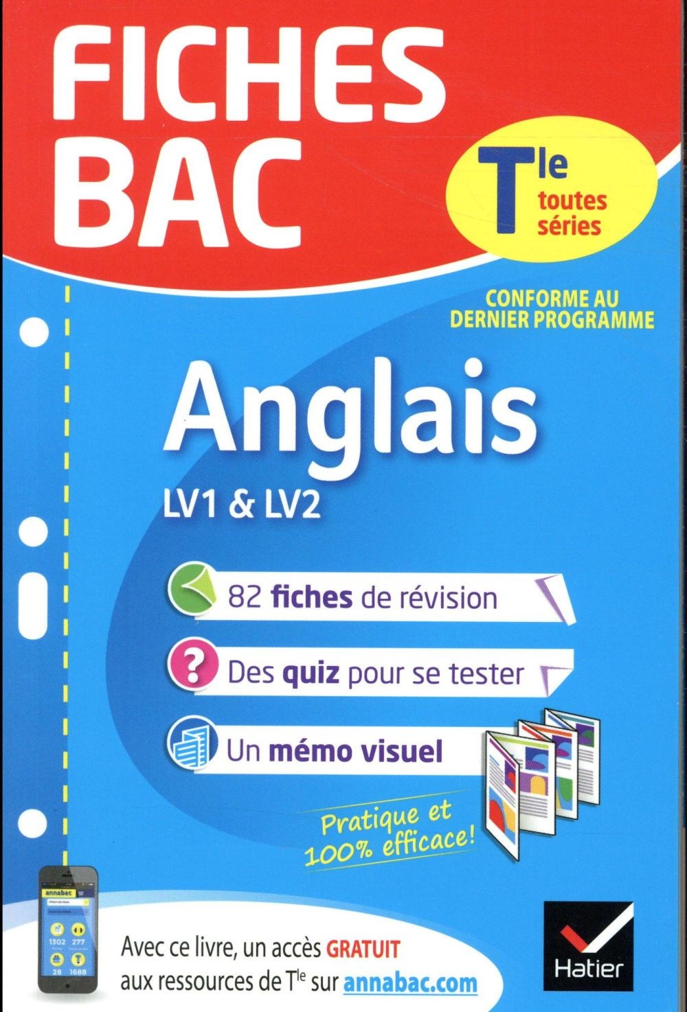 Fiches bac Anglais Tle (LV1 & LV2): fiches de révision Terminale toutes séries