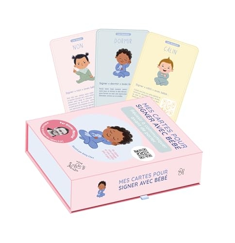 Mes cartes pour signer avec bébé: Un jeu de cartes pour un apprentissage de la LSF avec des vidéos