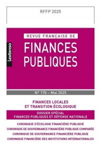 Revue française de Finances Publiques N°170 - 2025