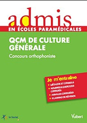 Concours orthophoniste - QCM de culture générale - Epreuve écrite - Admis - Jje m'entraine