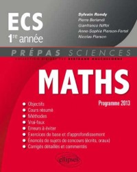 Maths ECS 1ère Année Conforme au Programme 2013