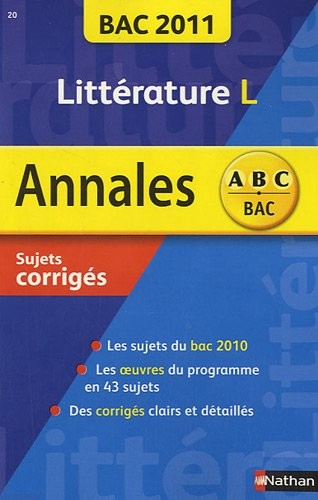 Littérature terminale L : Sujets corrigés