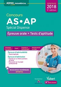 Concours AS et AP (Aide-Soignant et Auxiliaire de Puériculture) - Spécial dispense - Epreuve orale et tests d'aptitude - Concours 2018