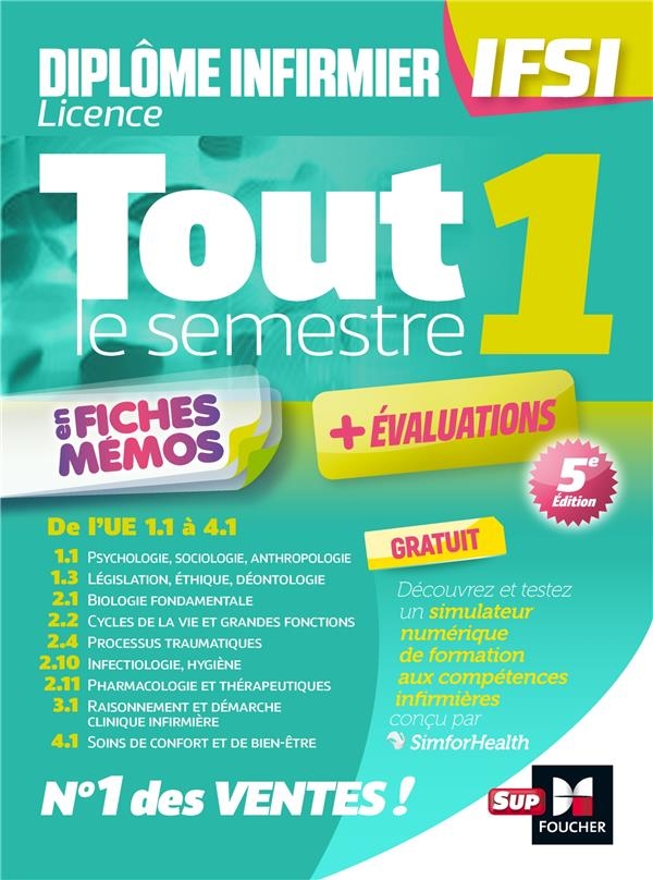 Tout le semestre 1 en fiches mémos - DEI IFSI : Révision et entraînement