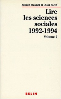 Lire les sciences sociales : Tome 2, 1989-1992