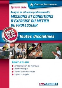 Concours Enseignement - Analyse de situation professionnelle - Oral CAPES, CAPET, CAPLP, Agrégation