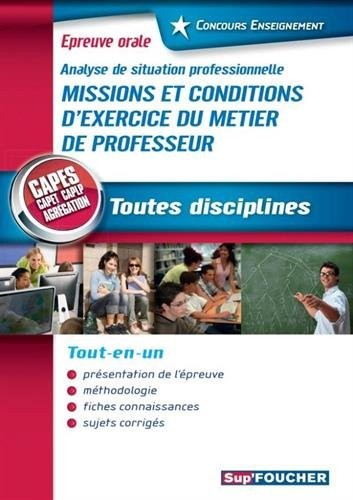 Concours Enseignement - Analyse de situation professionnelle - Oral CAPES, CAPET, CAPLP, Agrégation