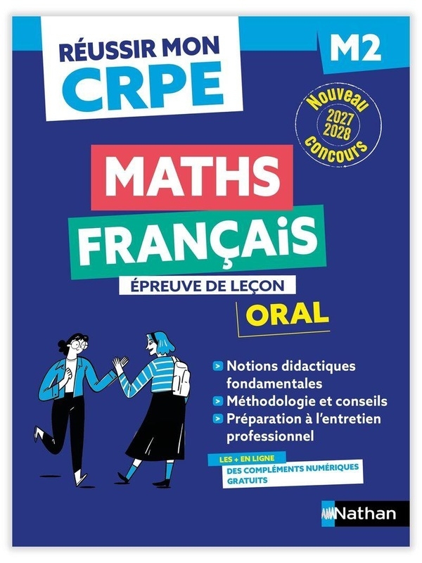 Réussir mon CRPE - Français Maths Admission concours M2 oral 2027-2028