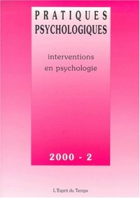 Pratiques psycho, 2000, numéro 2 : Intervention