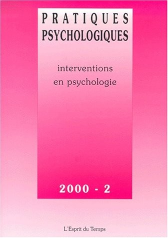 Pratiques psycho, 2000, numéro 2 : Intervention