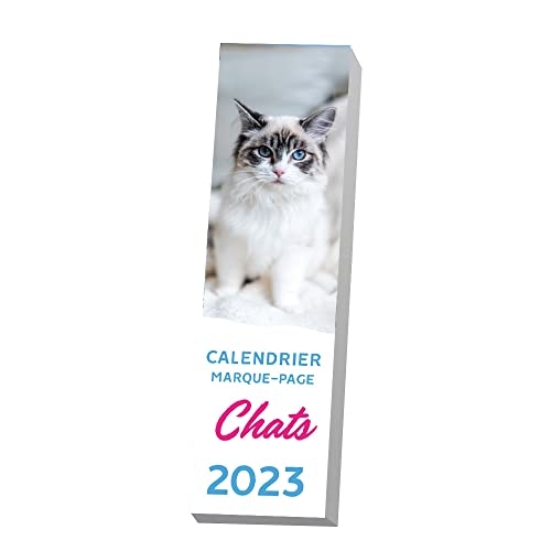 Calendrier marque-page Chats 2023 aimanté - 1 photo avec citation par semaine détachable