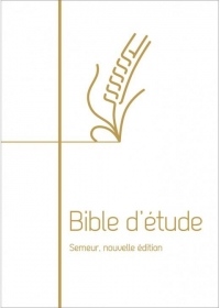 Bible d Etude Semeur, Nouvelle Édition. Couverture Rigide Blanche, Tranche Doree